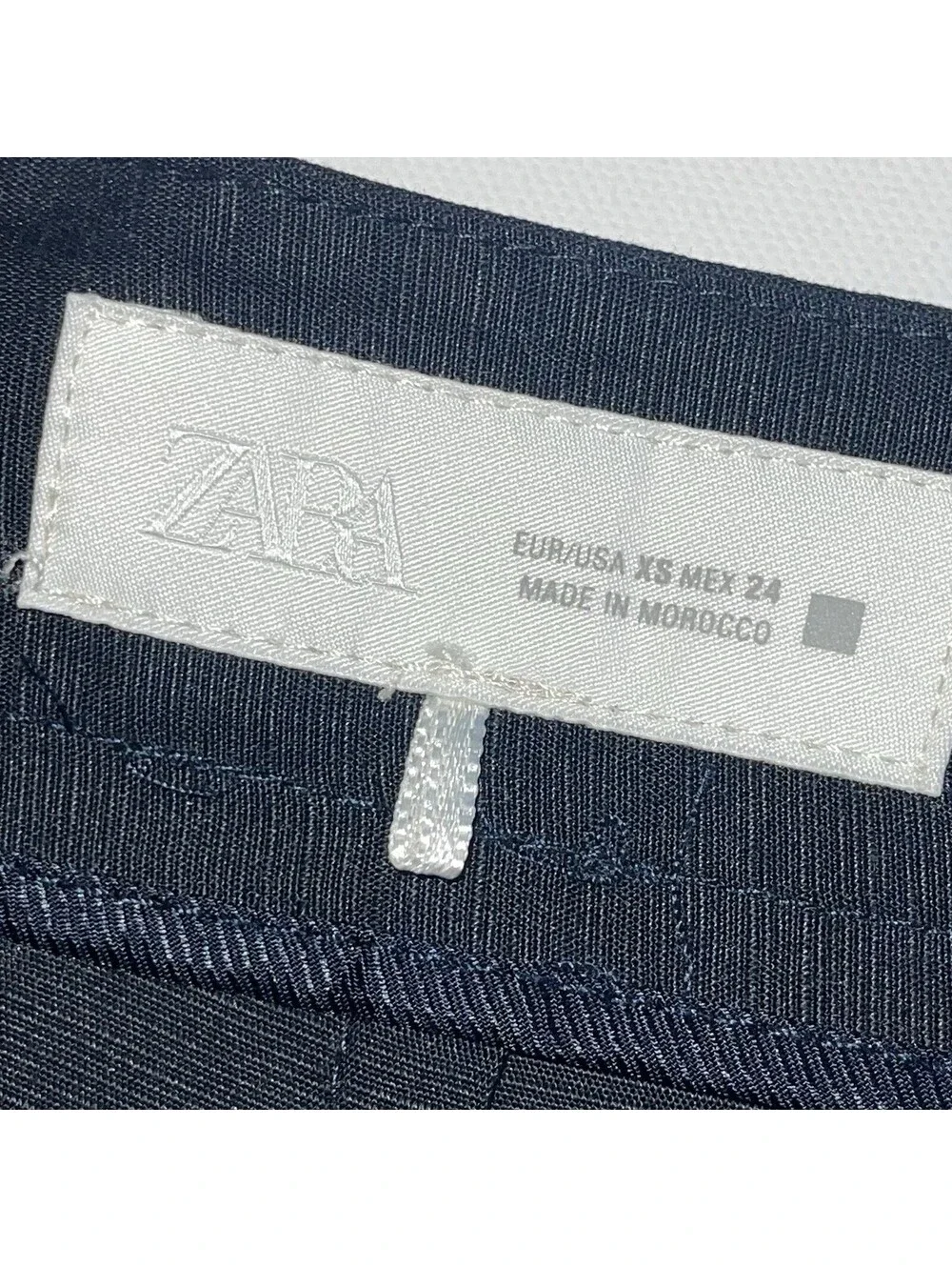 ZARA High Waist Wide Leg Sailor Pants Women’s XS Navy Gold Button Nautical